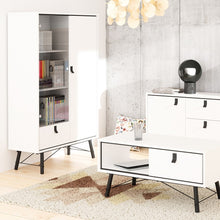 Load image into Gallery viewer, Ry China cabinet 1 door + 1 glass door + 1 drawer in Matt White
