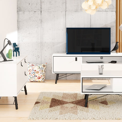 Ry Sideboard with 1 door + 2 drawers in Matt White