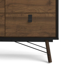 Load image into Gallery viewer, Ry Double chest of drawers 6 drawers in Matt Black Walnut
