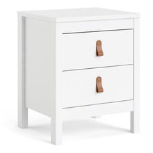 Load image into Gallery viewer, Barcelona Bedside Table 2 drawers in White
