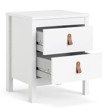 Load image into Gallery viewer, Barcelona Bedside Table 2 drawers in White
