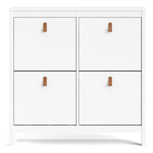 Load image into Gallery viewer, Barcelona Shoe cabinet 4 compartments in White
