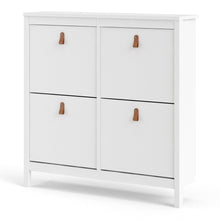 Load image into Gallery viewer, Barcelona Shoe cabinet 4 compartments in White
