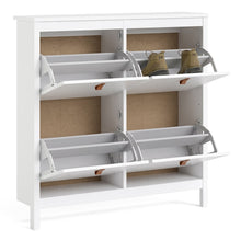 Load image into Gallery viewer, Barcelona Shoe cabinet 4 compartments in White
