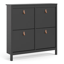 Load image into Gallery viewer, Barcelona Shoe cabinet 4 compartments in Matt Black
