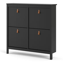 Load image into Gallery viewer, Barcelona Shoe cabinet 4 compartments in Matt Black
