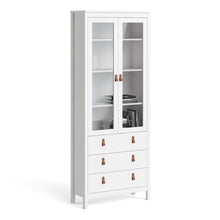 Load image into Gallery viewer, Barcelona China cabinet 2 doors w/glass + 3 drawers in White
