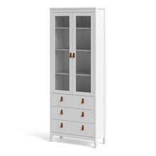 Load image into Gallery viewer, Barcelona China cabinet 2 doors w/glass + 3 drawers in White
