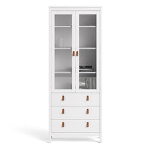 Load image into Gallery viewer, Barcelona China cabinet 2 doors w/glass + 3 drawers in White
