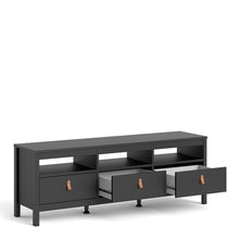 Load image into Gallery viewer, Barcelona Tv-unit 3 drawers in Matt Black
