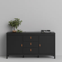 Load image into Gallery viewer, Barcelona Sideboard 2 doors + 3 drawers in Matt Black
