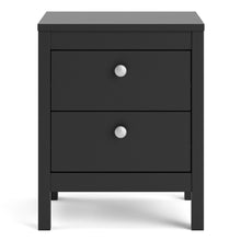 Load image into Gallery viewer, Madrid Bedside Table 2 drawers in Matt Black
