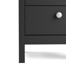 Load image into Gallery viewer, Madrid Bedside Table 2 drawers in Matt Black
