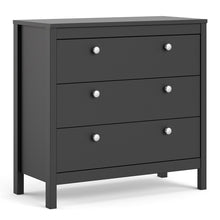 Load image into Gallery viewer, Madrid Chest 3 drawers in Matt Black
