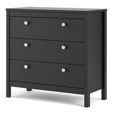 Load image into Gallery viewer, Madrid Chest 3 drawers in Matt Black
