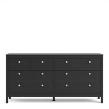 Load image into Gallery viewer, Madrid Double dresser 4+4 drawers in Matt Black
