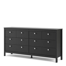 Load image into Gallery viewer, Madrid Double dresser 4+4 drawers in Matt Black
