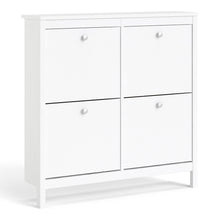 Load image into Gallery viewer, Madrid Shoe cabinet 4 compartments in White
