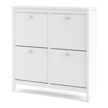 Load image into Gallery viewer, Madrid Shoe cabinet 4 compartments in White
