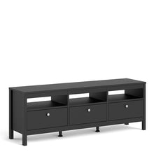 Load image into Gallery viewer, Madrid Tv-unit 3 drawers in Matt Black
