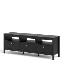 Load image into Gallery viewer, Madrid Tv-unit 3 drawers in Matt Black
