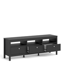 Load image into Gallery viewer, Madrid Tv-unit 3 drawers in Matt Black
