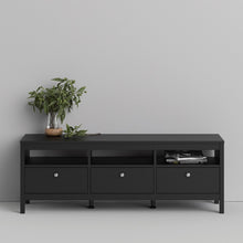 Load image into Gallery viewer, Madrid Tv-unit 3 drawers in Matt Black
