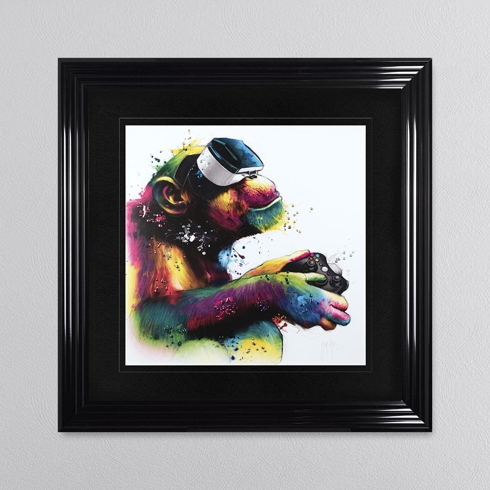 Patrice Murciano Monkey Gamer Framed Wall Art 90*90cm