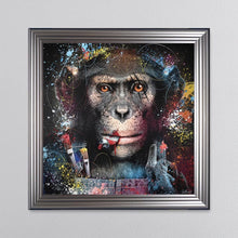 Load image into Gallery viewer, Colour Artist Monkey Framed Artwork 90*90cm
