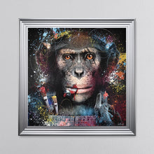 Load image into Gallery viewer, Colour Artist Monkey Framed Artwork 90*90cm
