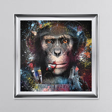 Load image into Gallery viewer, Colour Artist Monkey Framed Artwork 90*90cm
