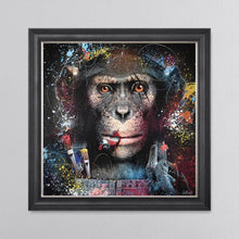 Load image into Gallery viewer, Colour Artist Monkey Framed Artwork 90*90cm
