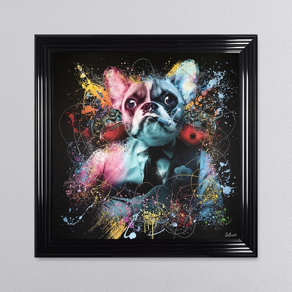 Colour Frenchie Framed Wall Art 90*90cm