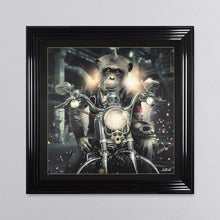 Load image into Gallery viewer, Motorbike Monkey Framed Wall Art 90*90cm
