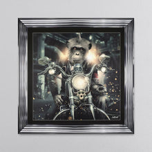 Load image into Gallery viewer, Motorbike Monkey Framed Wall Art 90*90cm
