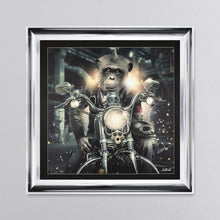 Load image into Gallery viewer, Motorbike Monkey Framed Wall Art 90*90cm
