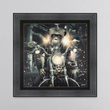 Load image into Gallery viewer, Motorbike Monkey Framed Wall Art 90*90cm
