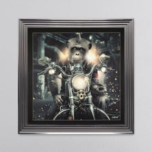 Load image into Gallery viewer, Motorbike Monkey Framed Wall Art 90*90cm
