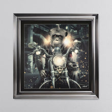 Load image into Gallery viewer, Motorbike Monkey Framed Wall Art 90*90cm
