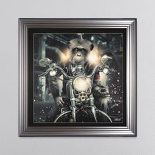 Load image into Gallery viewer, Motorbike Monkey Framed Wall Art 90*90cm
