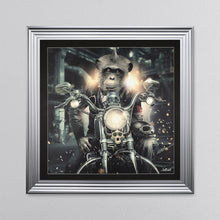 Load image into Gallery viewer, Motorbike Monkey Framed Wall Art 90*90cm
