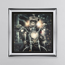 Load image into Gallery viewer, Motorbike Monkey Framed Wall Art 90*90cm
