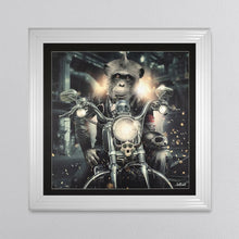 Load image into Gallery viewer, Motorbike Monkey Framed Wall Art 90*90cm
