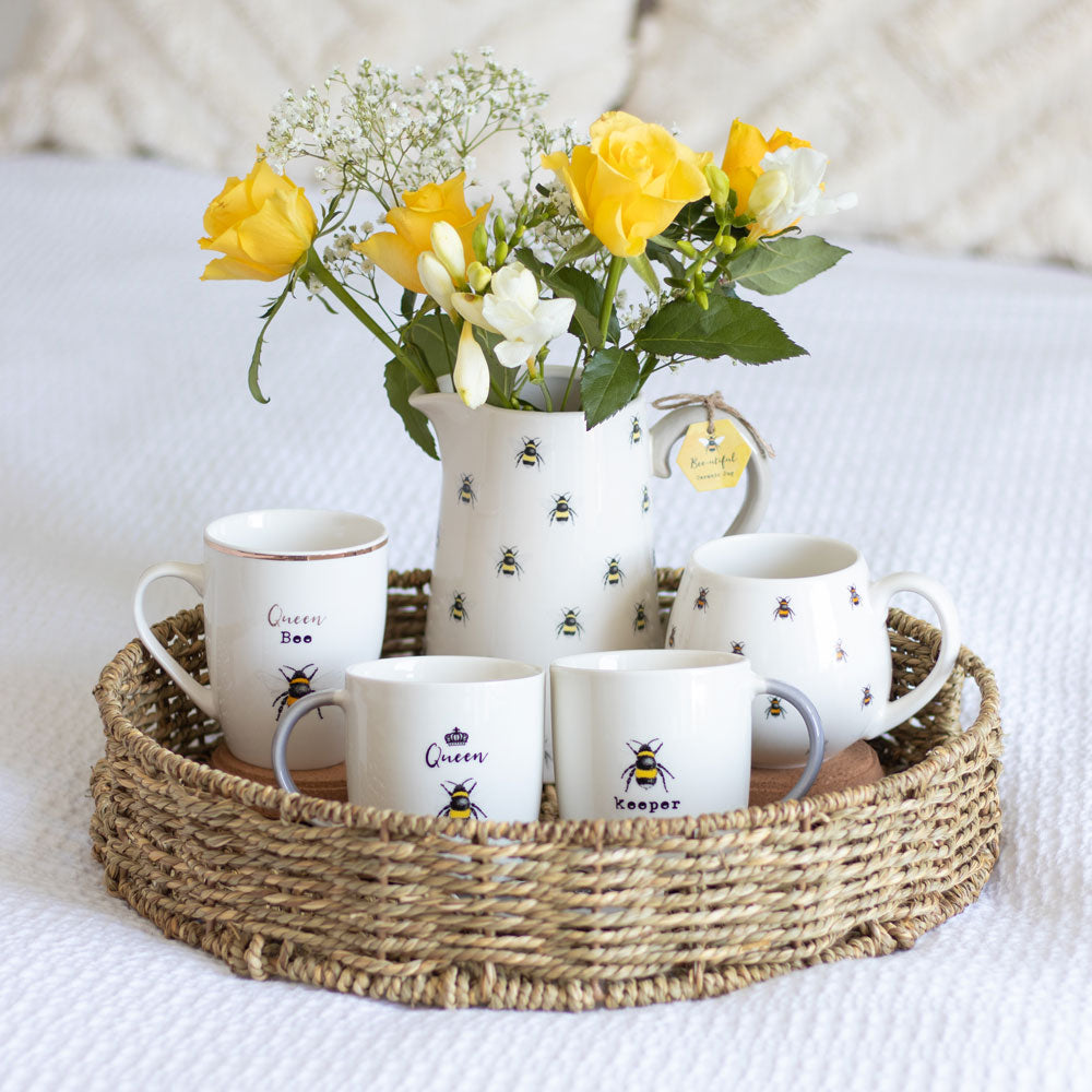 Queen Bee And Bee Keeper Mug Set