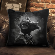 Load image into Gallery viewer, Black &amp; White Punk Monkey Feather Filled Cushion 55*55cm
