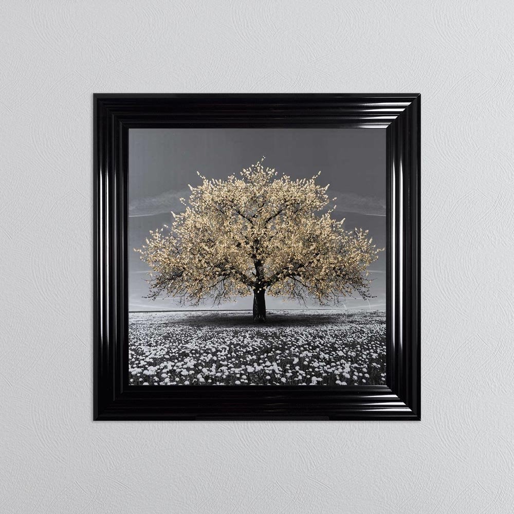 Champagne Cherry Tree Framed Wall Art