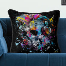 Load image into Gallery viewer, Colour Skull Punk Feather Filled Cushion 55*55cm
