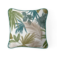 Load image into Gallery viewer, Green And Gold Wild Palm Leaves Feather Filled Cushion 55*55cm
