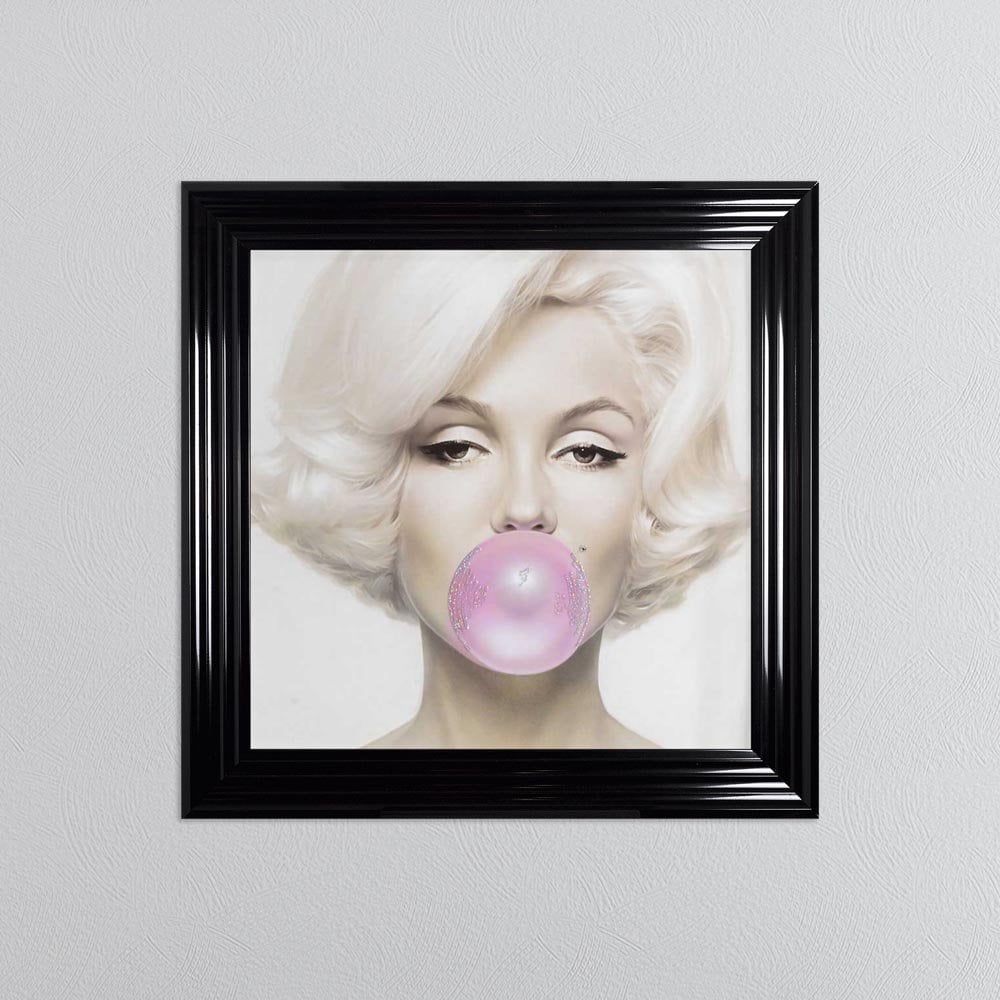 Marilyn Monroe Blowing Gum Framed Wall Art