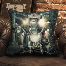 Load image into Gallery viewer, Motorbike Monkey Feather Filled Cushion 55*55cm
